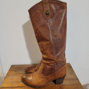 Frye Brown Leather Ankle Boots